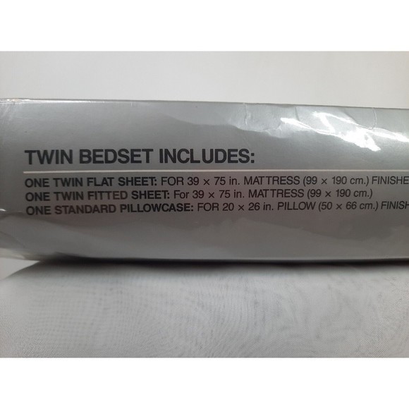 Vintage NWT No-Iron Luxury Percale Ultra Touch by Stevens Twin Sheet Set Aqua - Picture 7 of 7